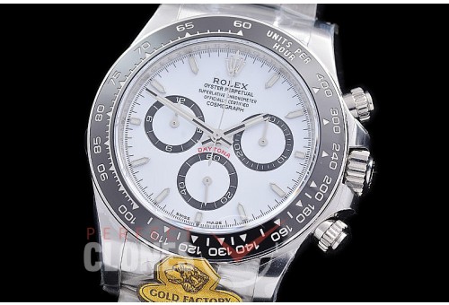 0 0 0 0 RLDS-126500-201 Gold-F 904L Steel Daytona 126500LN SS/SS White Sticks DD 4131 Superclone - 72 Hours Power Reserve Movement 