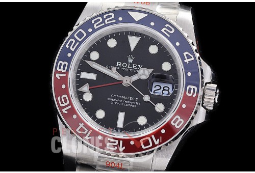 0 0 0 0 0 RLGS00923 GMF V6 904L Steel GMT 126710BLRO Pepsi SS/SS/Oyster Black VR 3285 CHS
