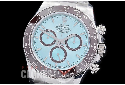 0 0 0 0 RLDS-126506-101 QF 904L Steel Daytona 126506 SS/SS Ice Blue Sticks 4131 Superclone - 72 Hours Power Reserve Movement