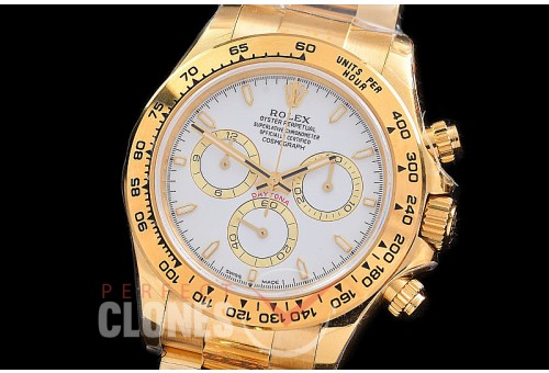 0 0 0 RLDF-126508-151W QF 904L Steel Daytona 126508 YG/YG White Sticks 4131 Superclone - 72 Hours Power Reserve Movement / Extra Weighted
