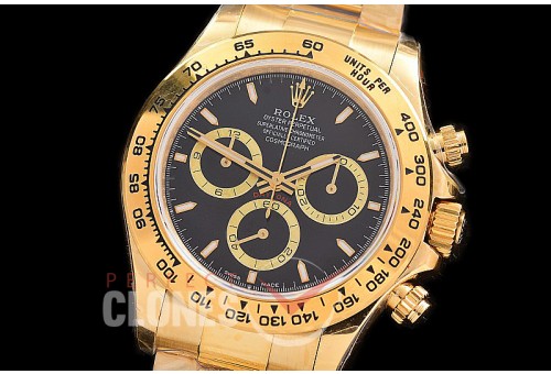 0 0 0 RLDF-126508-152W QF 904L Steel Daytona 126508 YG/YG Black Sticks 4131 Superclone - 72 Hours Power Reserve Movement / Extra Weighted