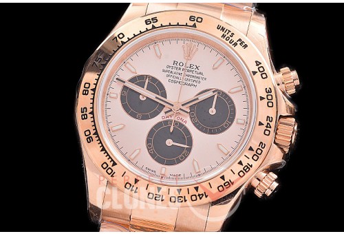 0 0 0 RLDFR-126505-106W QF 904L Steel Daytona 126505 RG/RG Rose Gold Sticks 4131 Superclone - 72 Hours Power Reserve Movement / Extra Weighted