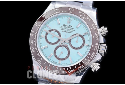 0 0 0 0 RLDS-126506-102W QF 904L Steel Daytona 126506 SS/SS Ice Blue Baguet Sticks 4131 Superclone - 72 Hours Power Reserve Movement / Extra Weighted