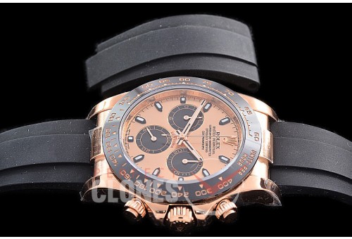 0 0 0 RLDFR-4130-965R ZF 904L Steel Daytona 116515LN RG/CER/RU Rose Gold Sticks 4130 Superclone - 72 Hours Power Reserve Movement