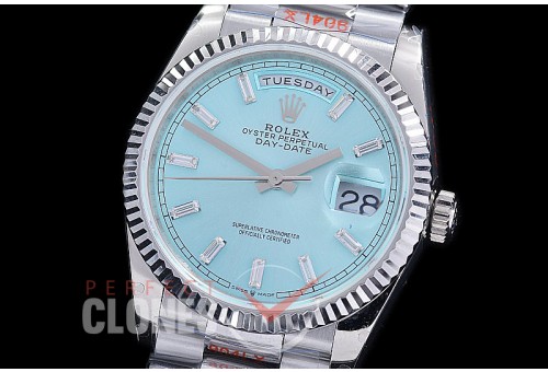 0.0 0 0 0 R40DDS00338 BPF V2 Extra Weighted Daydate 40mm 228239 904 Steel SS/SS Fluted Bez Ice Blue Glazier A-2836