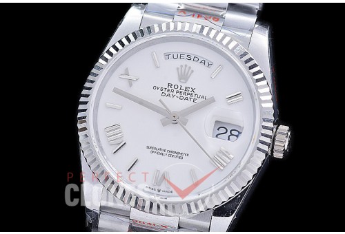 0.0 0 0 0 R40DDS00321S BPF Extra Weighted Daydate 40mm 228239 904 Steel SS/SS Fluted Bez White Roman SH 3255