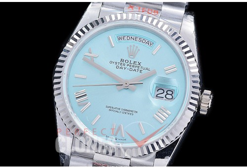 0.0 0 0 0 R40DDS00329 BPF Extra Weighted Daydate 40mm 228239 904 Steel SS/SS Fluted Bez Ice Blue Roman A-2836