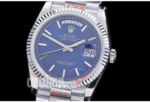 0.0 0 0 0 0 0 R36DDS00303S BPF Extra Weighted Daydate 40mm 128239 904 Steel SS/SS Fluted Bez Blue Sticks SH 3255
