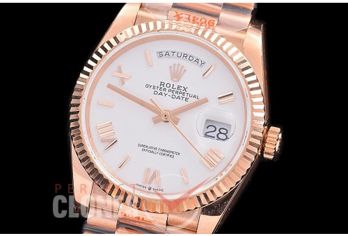 0.0 0 0 0 0 0 R36DDR00326S BPF Extra Weighted Daydate 40mm 128235 904 Steel RG/RG Fluted Bez White Roman SH 3255