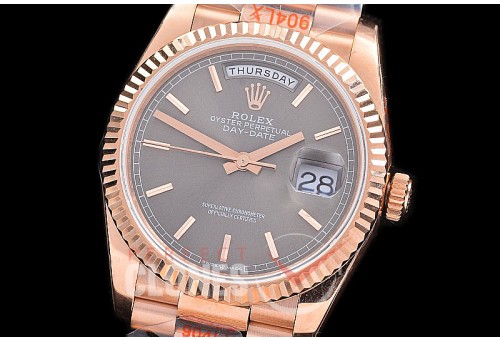 0.0 0 0 0 0 0 R36DDR00302S BPF Extra Weighted Daydate 40mm 128235 904 Steel RG/RG Fluted Bez Grey Sticks SH 3255