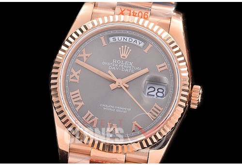 0.0 0 0 0 0 0 R36DDR00322S BPF Extra Weighted Daydate 40mm 128235 904 Steel RG/RG Fluted Bez Grey Diamonds SH 3255