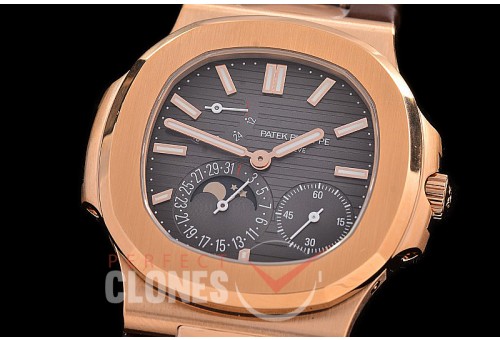 0 0 0 0 PP-5712-008 PPF V2 Nautilus 5712/1R Date/Moon Phase Power Reserve RG/LE Brown Asian Clone Calibre 320 PS IRM C LU 