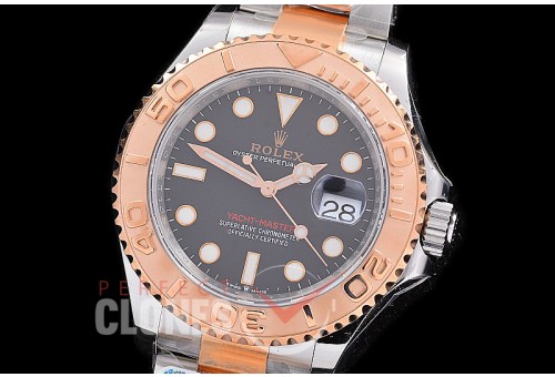 0 0 0 0 0 0 RYMENT00991 C-Plus F 904L Steel Yachtmaster 126621 Men SS/RG/SS Rhodium Grey 3235