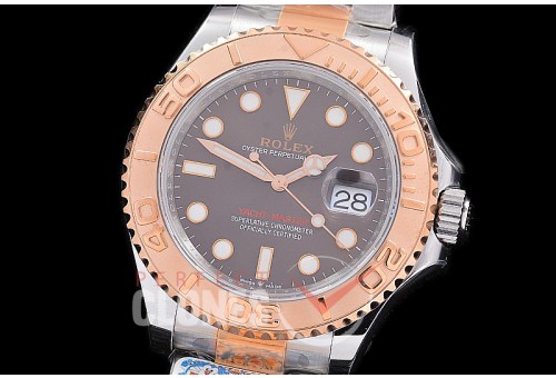0 0 0 0 0 0 RYMENT00992 C-Plus F 904L Steel Yachtmaster 126621 Men SS/RG/SS Brown 3235