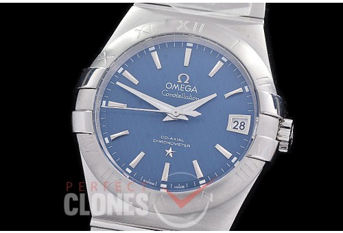 0 0 0 0 OMCON-39-109 M+S-F Constellation Co Axial SS/SS Blue Texturized Sticks Calibre 8500 Superclone
