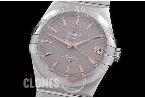 0 0 0 0 OMCON-39-108R M+S-F Constellation Co Axial SS/SS Grey Texturized Sticks Calibre 8500 Superclone