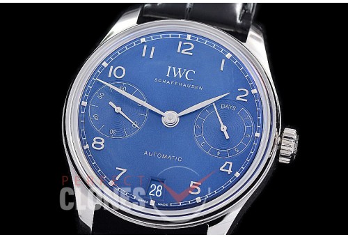 0 0 0 0 0 0 IWP7D00014 APS-F Portugieser Automatic 42 7 Days IW501704 SS/LE Blue A-52011