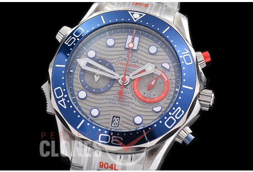 0 0 0 0 0 OMSEC-0102 Seamaster 300m Professional Chronograph America's Cup Edition SS/SS Grey OS20 Quartz 