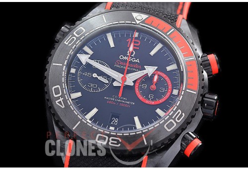 0 0 0 0 0 OMCPOC45-DB-105 M+S-F Planet Ocean Deep Black Chrono Volvo Ocean Race CER/RU Black A-7750 Mod to Calibre 9900 Functions 