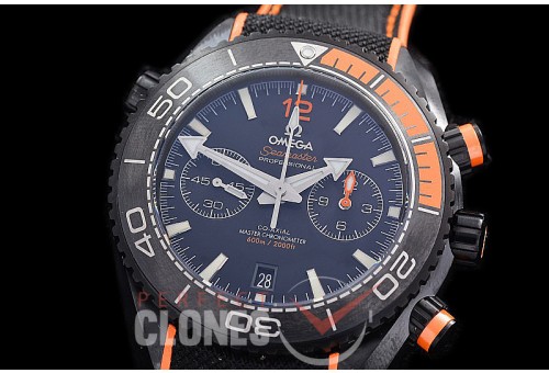 0 0 0 0 0 OMCPOC45-DB-107 M+S-F Planet Ocean Deep Black Chrono CER/RU Black-Orange A-7750 Mod to Calibre 9900 Functions 
