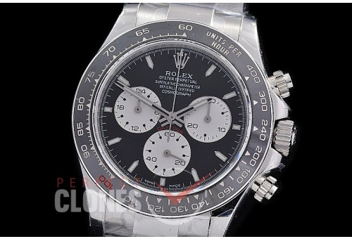 RLDS-126529-101 QF 904L Steel Le Mans Daytona 126529LN SS/SS Black Sticks 4132 Superclone - 72 Hours Power Reserve Movement 