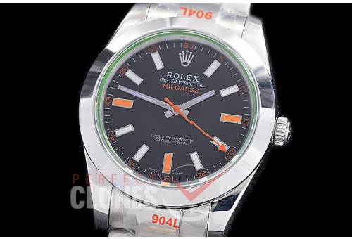 0 0 0 0 RLM00121 NF V5 904 Steel Milgauss 116400GV SS/SS Black A-2813 - Noob Noob Factory Special Offer 