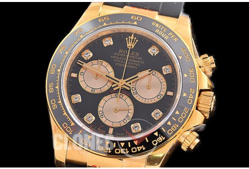 0 0 0 0 0 0 RLDF-126518-518R BPF 904L Steel Daytona 126518LN YG/CER/RU Black Diamonds 4131 Superclone - Lite Version 