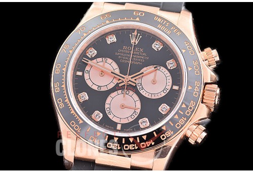 0 0 0 0 0 0 RLDFR-126515-112RW QF 904L Steel Daytona 126515LN RG/CER/RU Black Diamonds 4130 Superclone - 72 Hours Power Reserve Movement / Extra Weighted