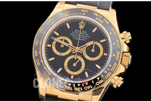 0 0 0 0 0 0 RLDF-126518-102RW QF 904L Steel Daytona 126518LN YG/CER/RU Black Sticks 4131 Superclone - 72 Hours Power Reserve Movement / Extra Weighted