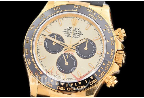 0 0 0 0 0 0 RLDF-126518-106RW QF 904L Steel Daytona 126518LN YG/CER/RU Gold Sticks 4131 Superclone - 72 Hours Power Reserve Movement / Extra Weighted