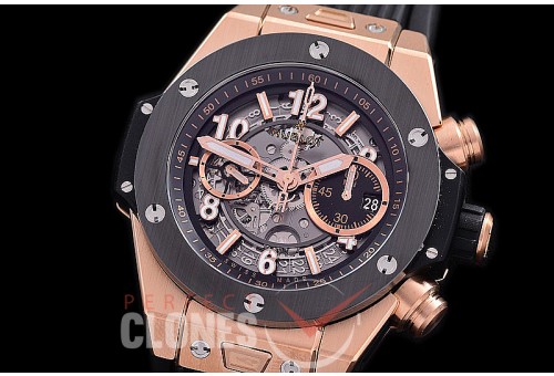 0 0 0 0 0 HB45-116 ZF Big Bang Unico RG/CER/RU Black Skeleton A-7750 