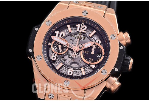 0 0 0 0 0 HB45-111 ZF Big Bang Unico RG/RU Black Skeleton A-7750 