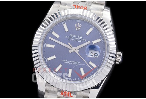 R41DJS-204 NF 904 Steel 126334 SS/SS Fluted/Jubilee Blue Sticks A-2813 - Noob Factory Special Offer 