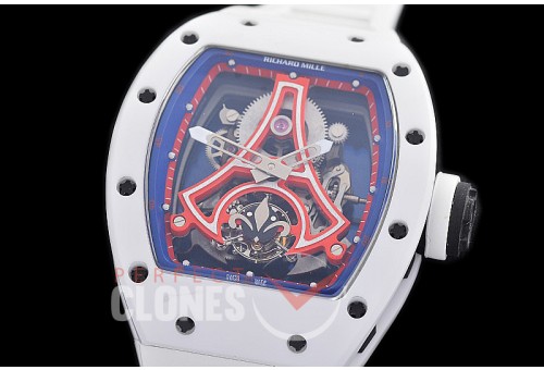 0 0 0 0 0 0 RM052-01-001 JBF RM 052-01 Paris St Germain PSG Limited Ed NTPT/RU Skeleton Real Tourbillon Movt