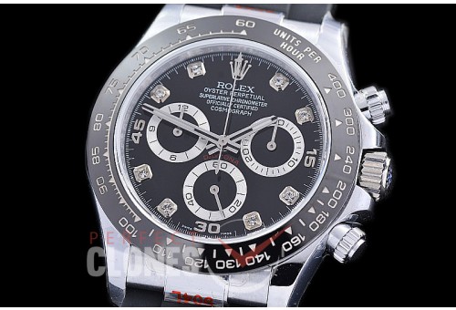 0 0 0 0 0 0 RLDS-4130-872RW QF V11 904L Steel Daytona 116519LN SS/CER/RU Black Diamonds 4130 Superclone - 72 Hours Power Reserve Movement / Extra Weighted