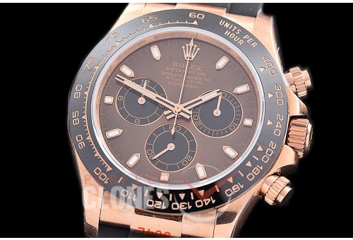0 0 0 0 0 0 RLDFR-4130-856RW QF V11 904L Steel Daytona 116515LN RG/CER/RU Brown Sticks 4130 Superclone - 72 Hours Power Reserve Movement / Extra Weighted 