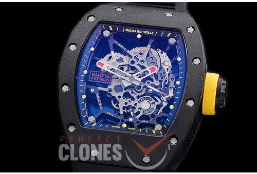 0 0 0 0 0 0 RM035-02-051 KVF RM035 Americas Black Toro Ceramic Limited Edition CER/RU Skeleton Asian Clone Calibre RMUL-1 - 55 Hrs Power Reserve 