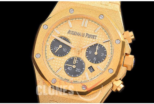 AP26240-115 OMF Royal Oak Chronograph Frosted 26240 YG/YG Gold A-7750 Mod 1-1 Thickness 