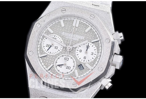 AP26240-103 OMF Royal Oak Chronograph Frosted 26240 SS/SS Grey A-7750 Mod 1-1 Thickness 