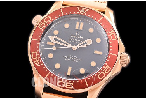 0 0 0 OM300M-0012M XF/VSF Seamaster Diver 300M RG/ME Black Asian 2824 Mod 8806 