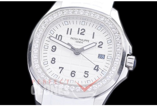 0 0 0 0 0 0 PPAQL-011 ZF 5267 Aquanaut Ladies SS/Diam/RU White Japanese Quartz