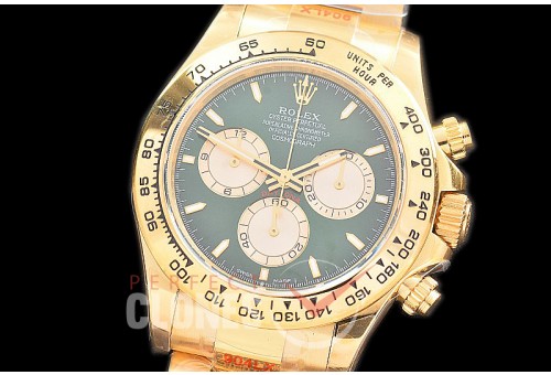 0 0 0 RLDF-126508-159W QF 904L Steel Daytona 126508 YG/YG Green Sticks 4131 Superclone - 72 Hours Power Reserve Movement / Extra Weighted
