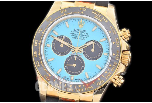0 0 0 0 0 0 RLDF-126518-109RW QF 904L Steel Daytona 126518LN YG/CER/RU Tiffany Blue Sticks 4131 Superclone - 72 Hours Power Reserve Movement / Extra Weighted