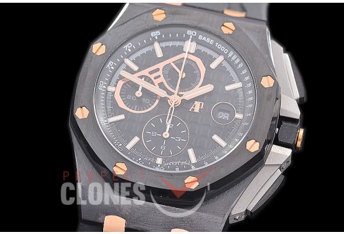 AP26405-132 APJ-F Royal Oak Offshore Chronograph CER/RU Black Asian Clone Calibre 3126 