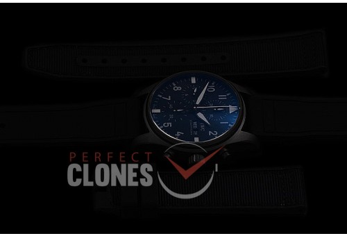 0 0 0 0 0 IWP00093 ZF Pilot Chronograph CER/RU Blue A-7750 