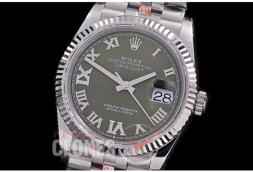 R36DJS-3235-130 GMF 126234 SS/SS Fluted/Jubilee Olive Green Roman SH 3235 904L Steel 