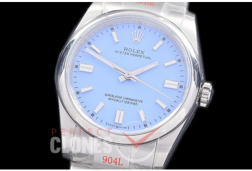 RLOY-36-053 GMF 904 Steel Osyter Perpetual 36mm 126000 SS/SS Lavender Sticks Asian Clone VR 3235 