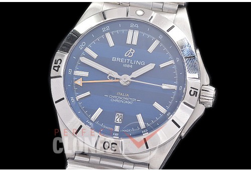 BL-C6N-104 ZF Chronomat Automatic GMT - 6 Nations Ruby Special Edition "Italy" SS/SS Blue A-2836 