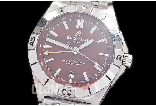 BL-C6N-105 ZF Chronomat Automatic GMT - 6 Nations Ruby Special Edition "Wales" SS/SS Red A-2836 