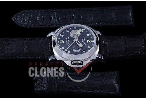 0 0 0 PN156E08 HF Pam 156 E Series Luminor GMT SS/LE Black A-7750 - Special Offer